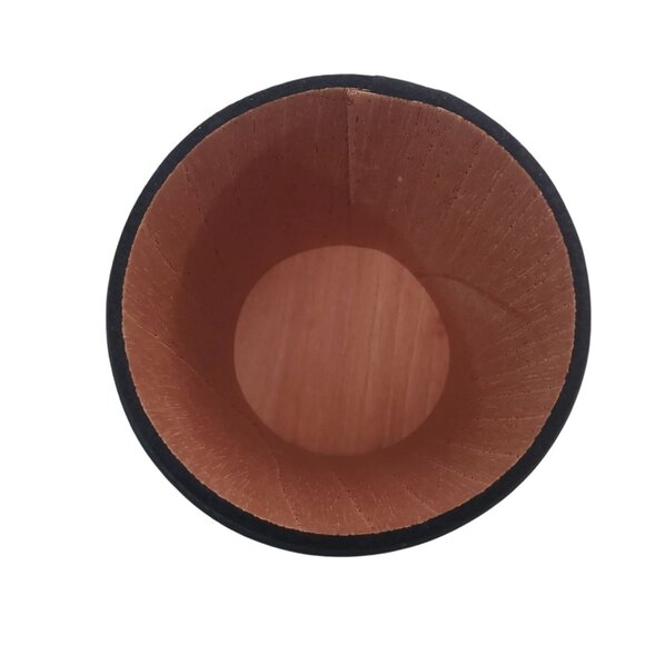 Scotte Humidor Black Leather Cedar Lined Glow Hygrometer Velvet Pouch - Picture 5 of 11